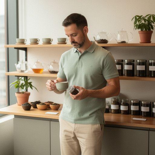 Žolelių arbatos lapų ir žiedų artimas planas, iliustruojantis natūralių ingredientų svarbą gerovei.